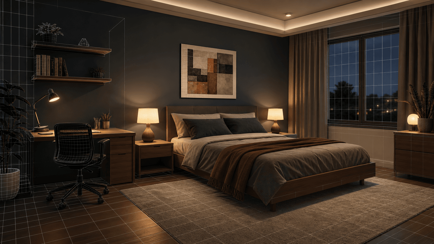 OpenGL Bedroom main project image